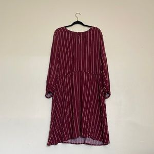 Plus Size Old Navy Maroon Striped Dress